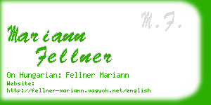 mariann fellner business card